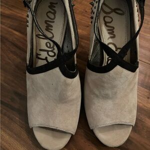 Sam Edelman beige suede heels size 7.5